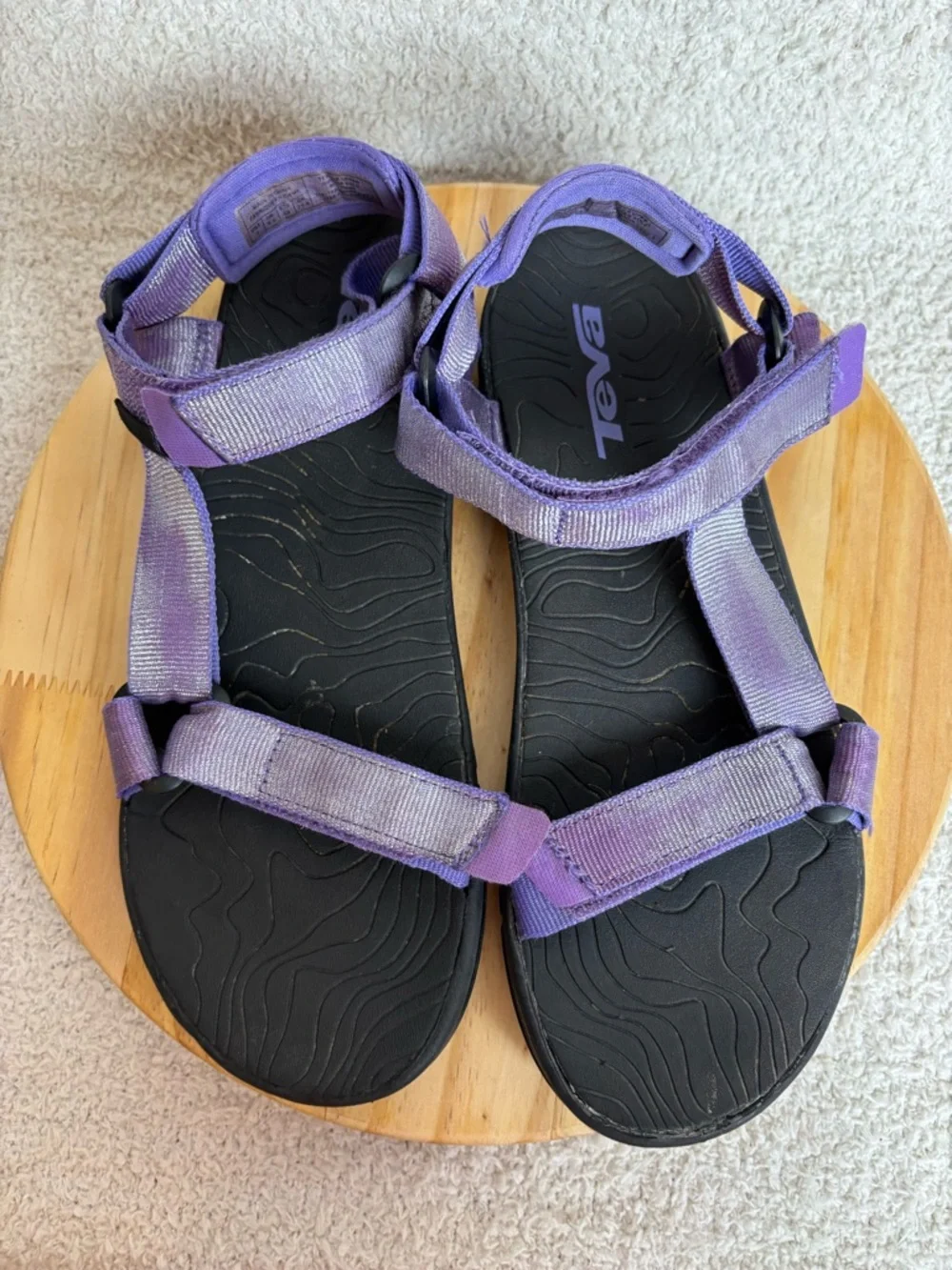Teva Sandals Womens 7 Purple Black Hurricane 3 Strappy Open Toe Sport Shoe
